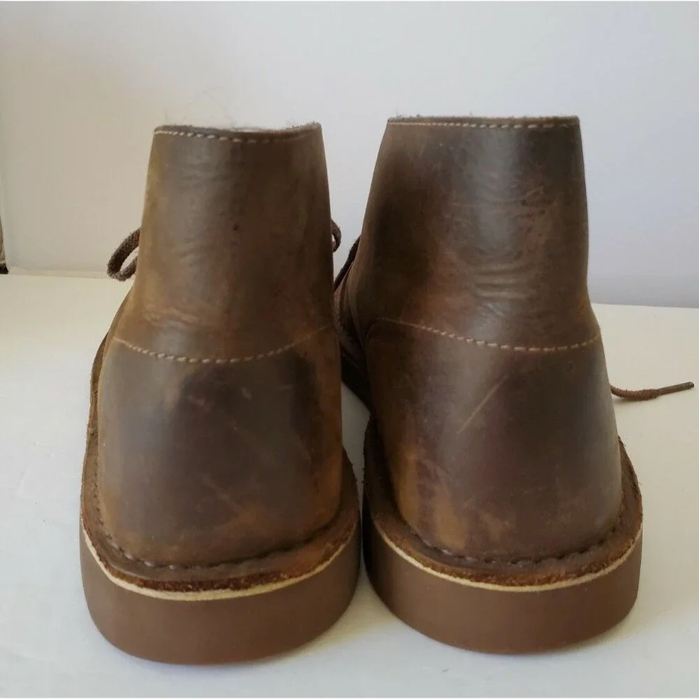 Clarks 15260 Desert Brown Boot leather Beewax Shoes Men's 9.5 Women 11 Ankle